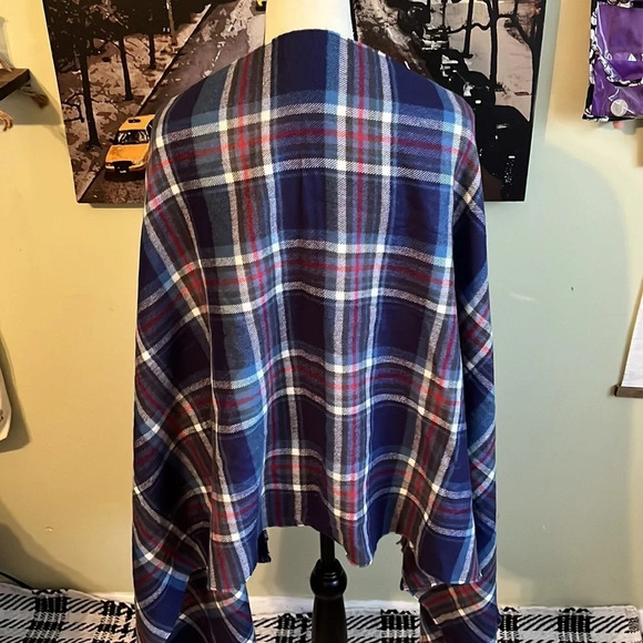 Oversized plaid super soft wrap around blanket scarf - Picture 8 of 11